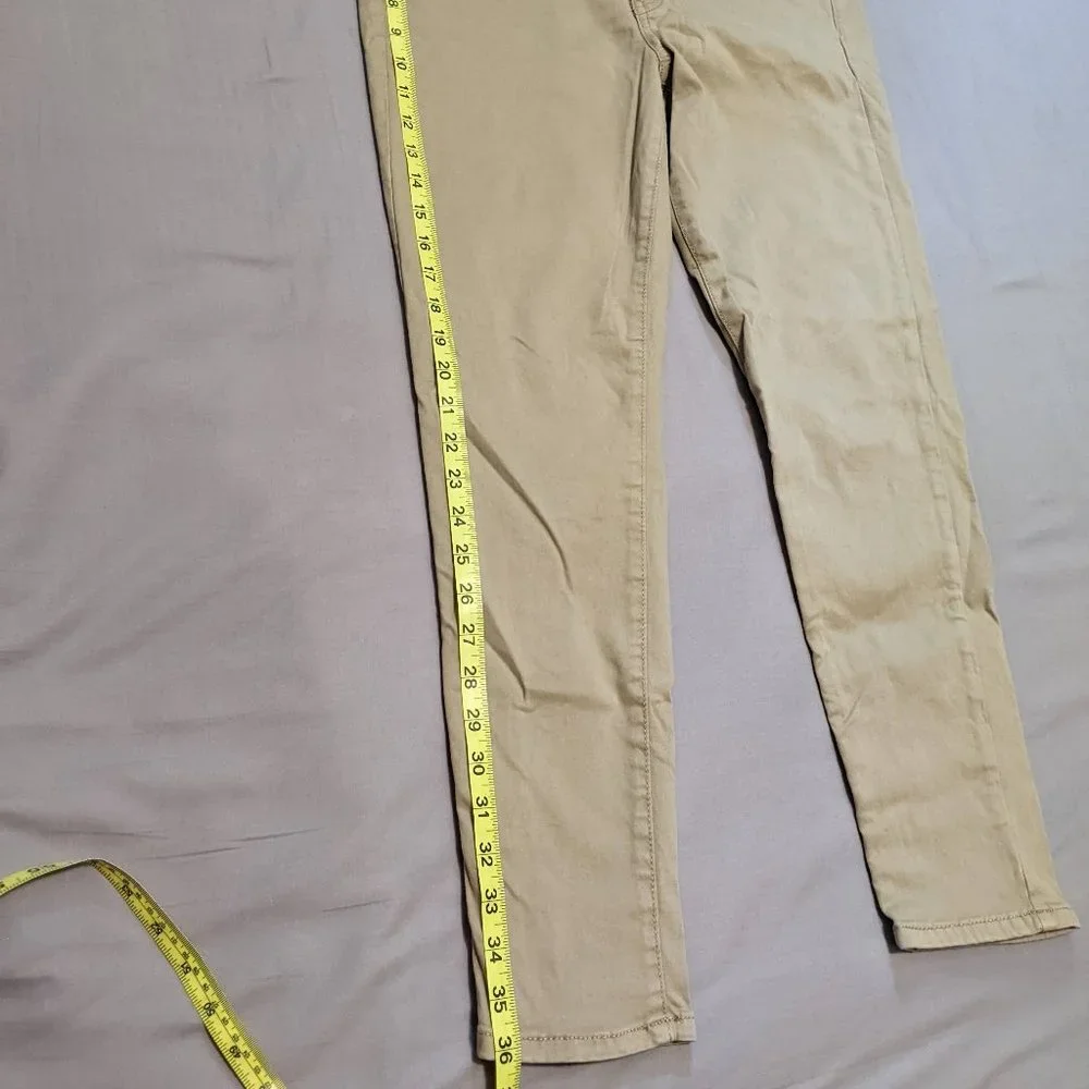 American Eagle Khaki Tan Jeggings Size 12 Short Super Super Stretch X - Picture 9 of 15